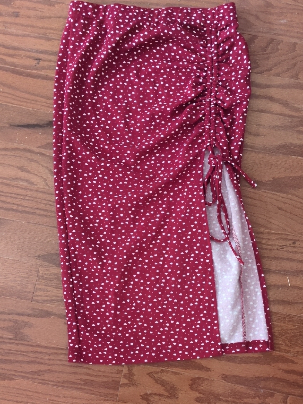 Maroon Midi Skirt